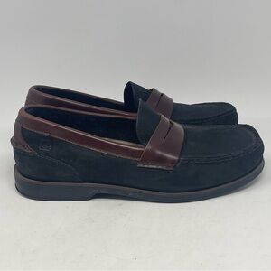 Sperry Monterey Penny Loafers Shoes Mens 11.5 Black Brown Leather Slip On Casual